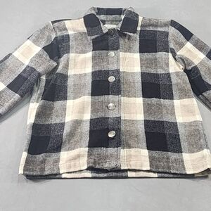 Christopher & Banks Black and White Textured Jacket